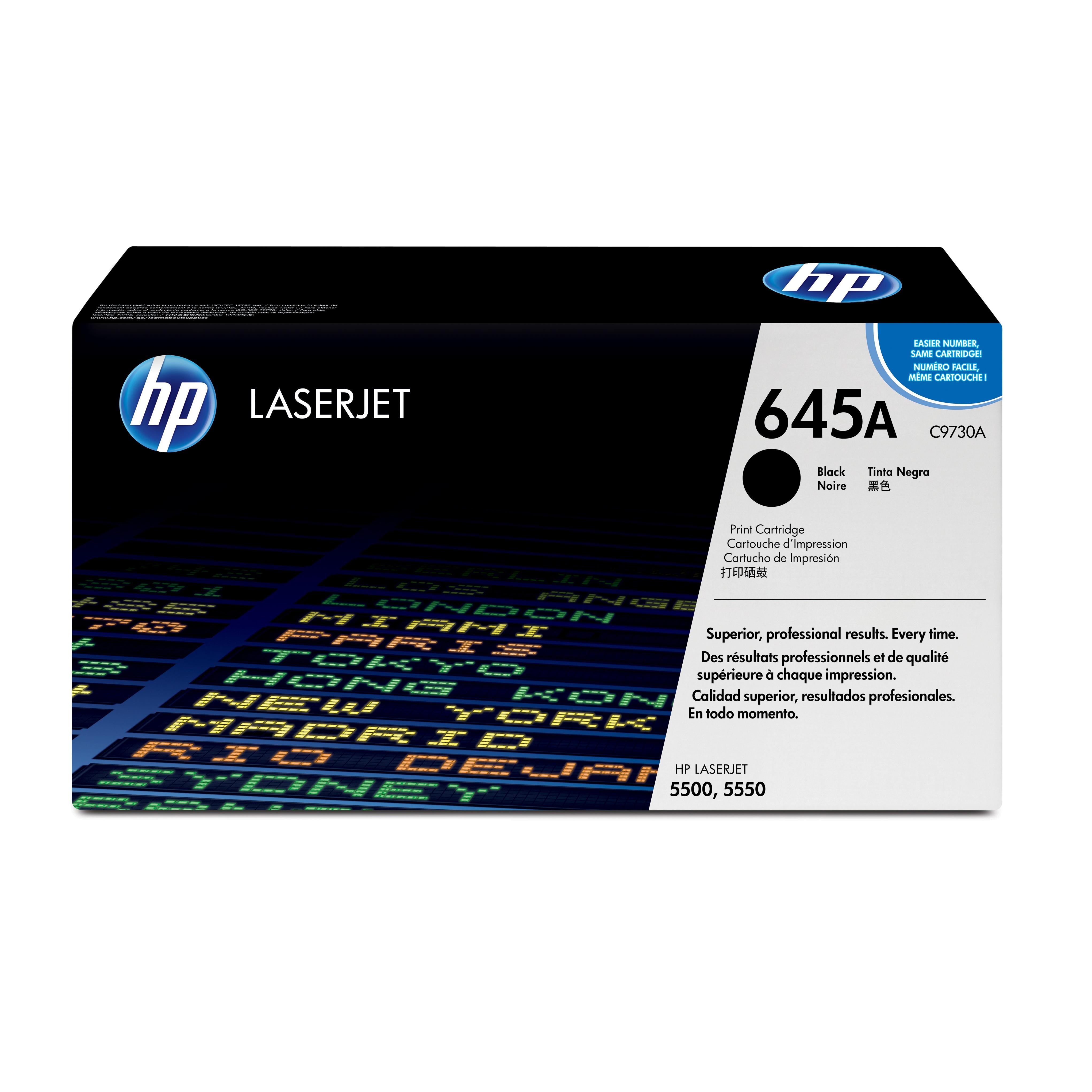 Cartucho de tóner original LaserJet 645A negro