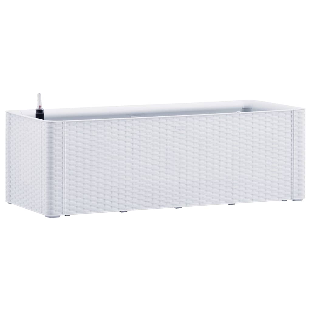 vidaXL Arriate con sistema de riego automático 100x43x33 cm Color Blanco,  Antracita,  Gris y mas