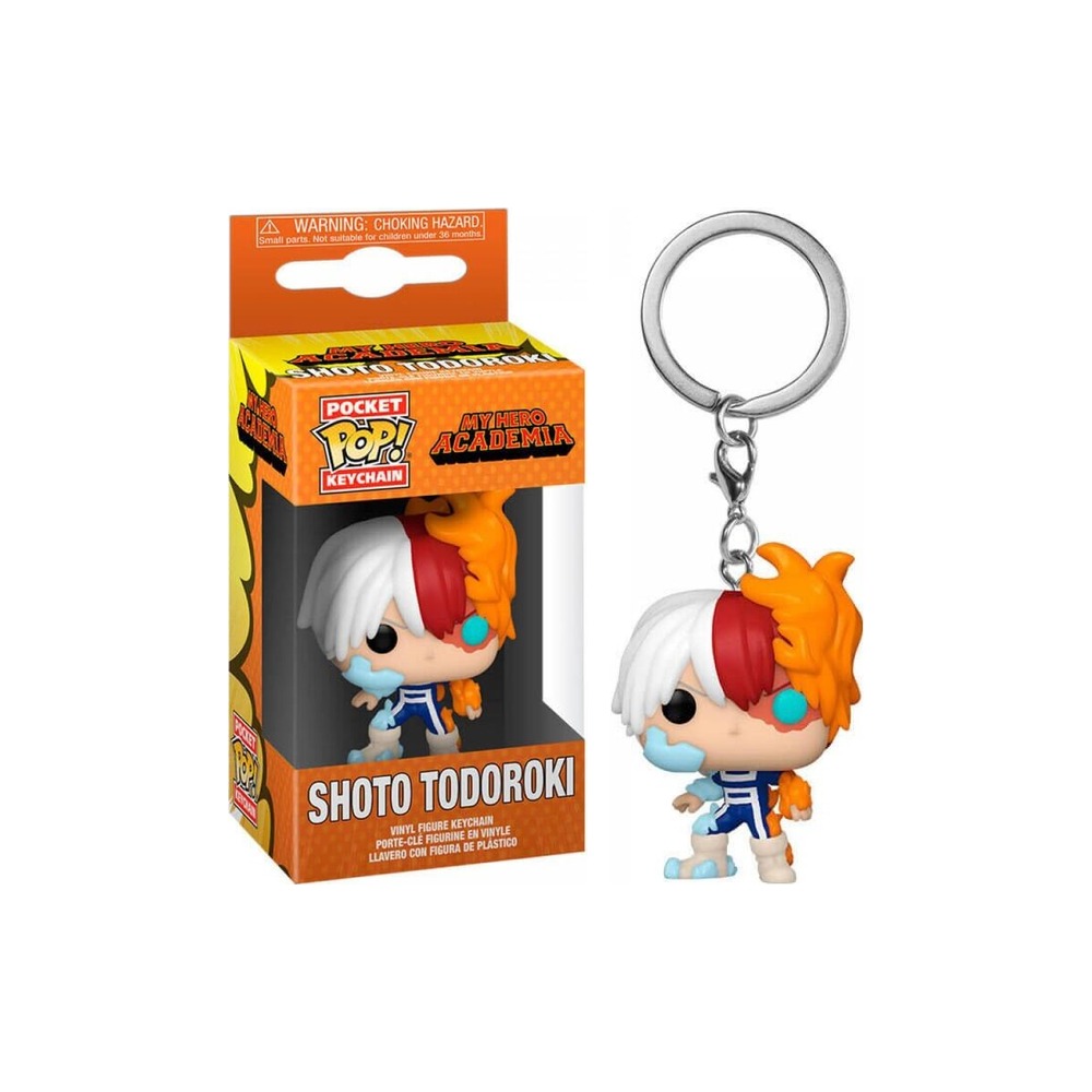 FUNKO POCKET POP! KEYCHAIN LLAVERO MY HERO ACADEMIA - SHOTO TODOROKI, 48174, TIENDA CON LICENCIA OFICIAL, FIGURA, JUGUETE, CABEZÓN, VINILO, MUÑECO, ANIME, MANGA, DIBUJOS, SERIE, TELEVISIÓN, SUPERHÉROES