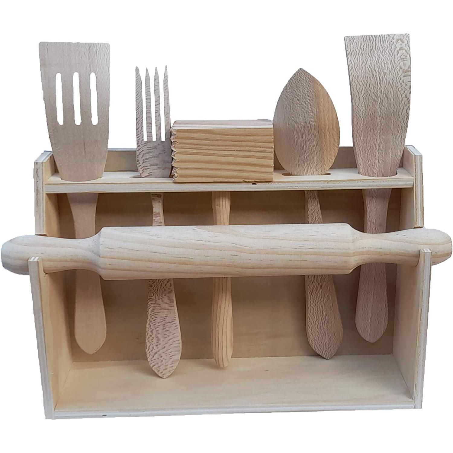 Set de Utensilios de Cocina de Madera Artema con Mazo, Rodillo, Tenedor, Cuchara y 2 Espátulas