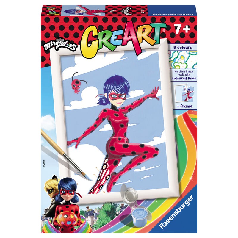 CreArt Kit Pintura - Miraculous: Las aventuras de Ladybug, Ravensburger, 20132