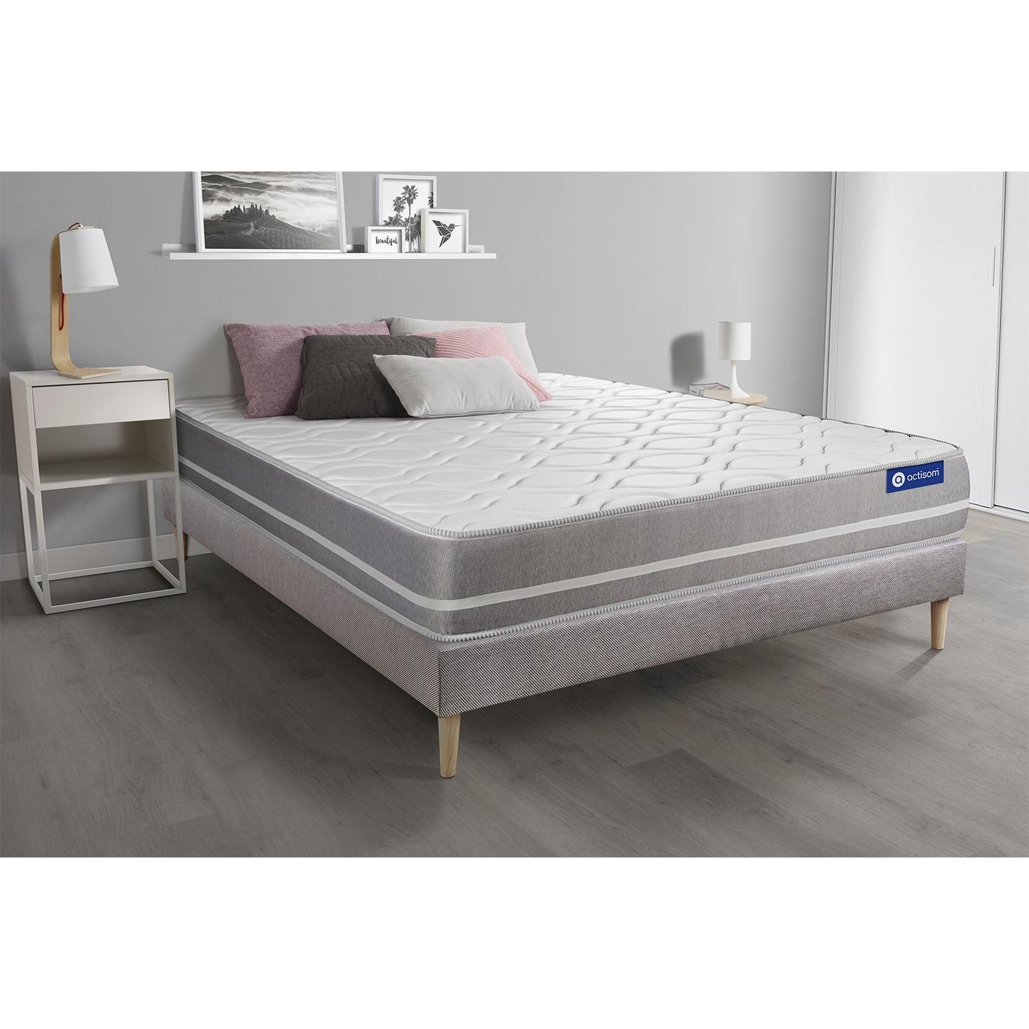 Pack colchón Actimemo touch 120x210cm + Somier, espuma viscoelástica, 3 zonas de confort