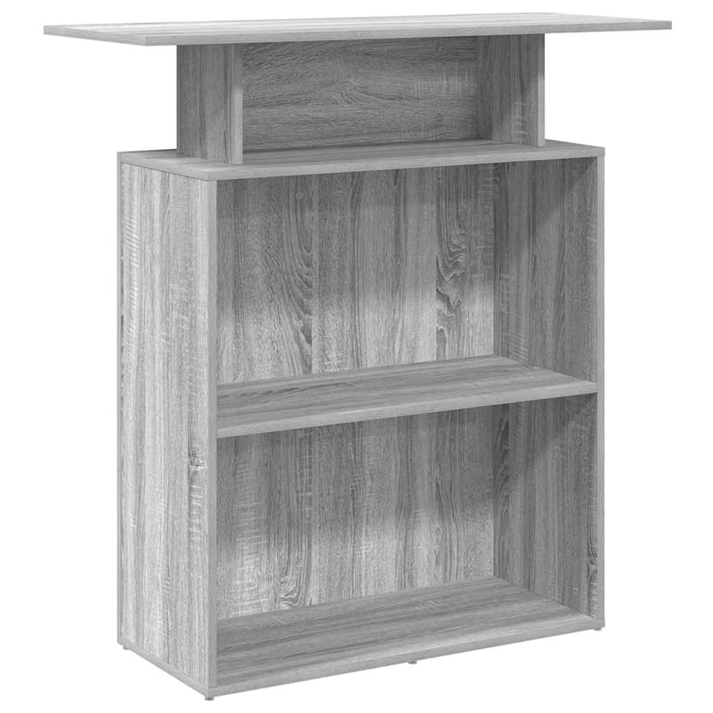 vidaXL Mostrador recepción sonoma gris 100x40x104cm madera ingeniería