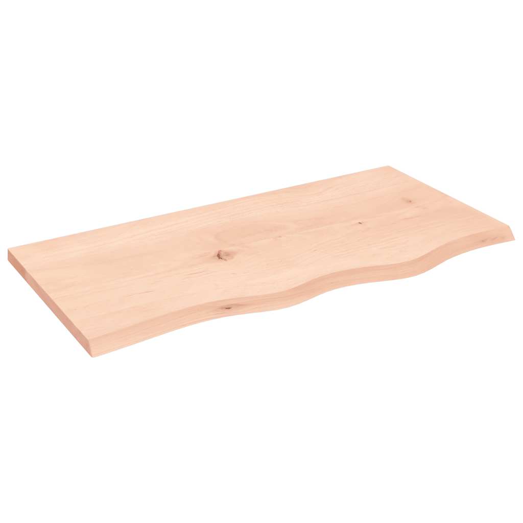 vidaXL Estante de pared madera maciza de roble sin tratar 80x40x2 cm