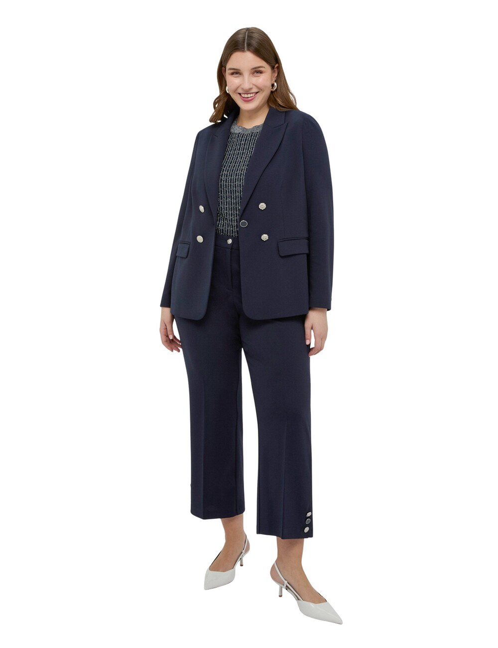 Fiorella Rubino - Pantalones cropped en tejido stretch