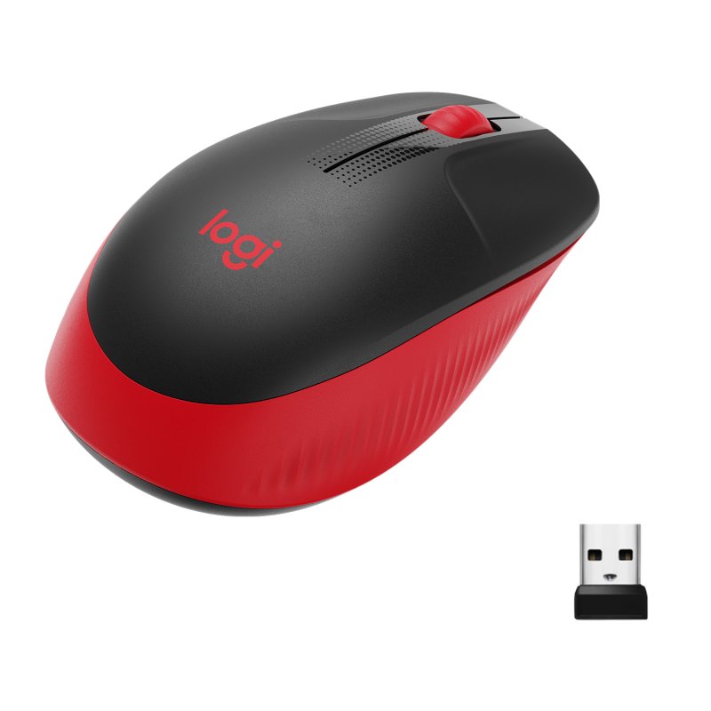 Logitech m190 1000dpi wireless mouse red