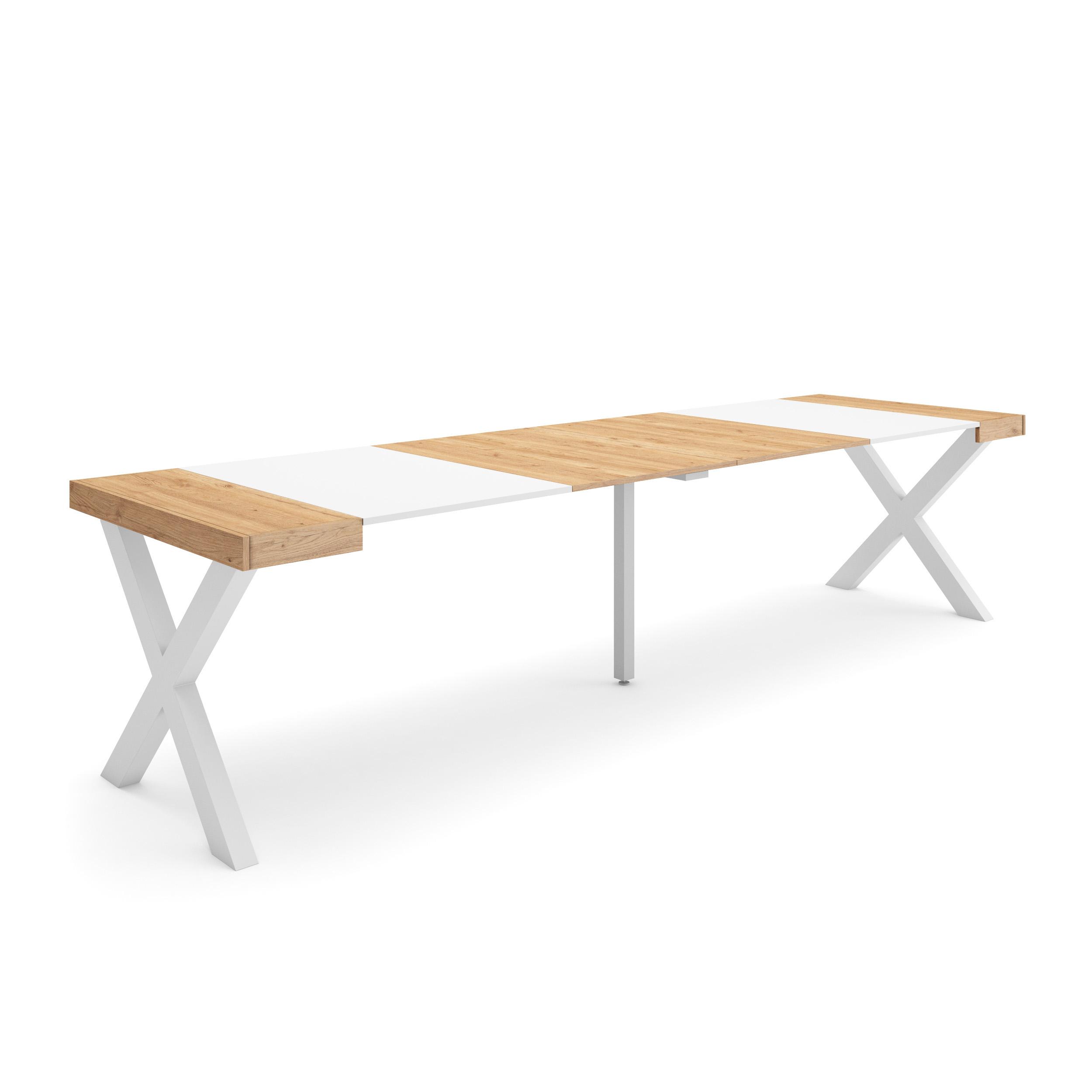 Skraut Home, Mesa Consola Extensible, Mesa Auxiliar, Tapa, 58/302x90cm, Práctica y Versátil, Varios colores disponibles