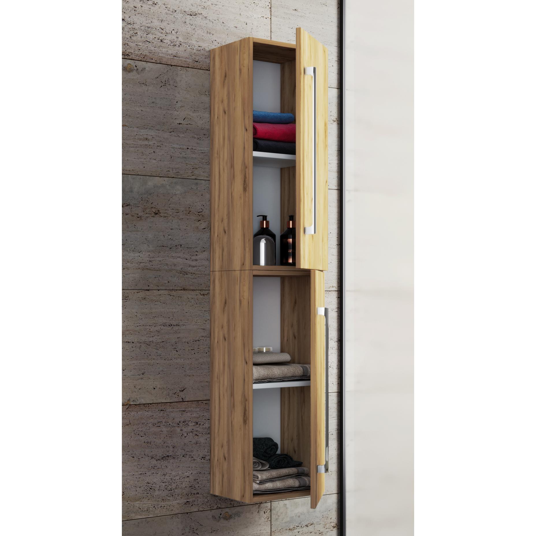 Muebles de baño de madera Estante de pared Estante de baño Armario de pared Armario de baño Armario alto Badinos 2 Muebles de baño de madera Estante de pared Estante de baño Armario de pared Armario de baño Armario alto Badinos 2