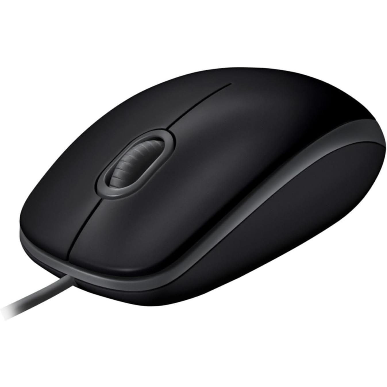 Logitech B110 Ratón Con Cable USB, Silencioso, 2.4 GHz con Nano-Receptor, Seguimiento Óptico 1000 DPI, Batería 18 Meses, 3 Botones, Ambidiestro, PC/Mac/Portátil - Negro