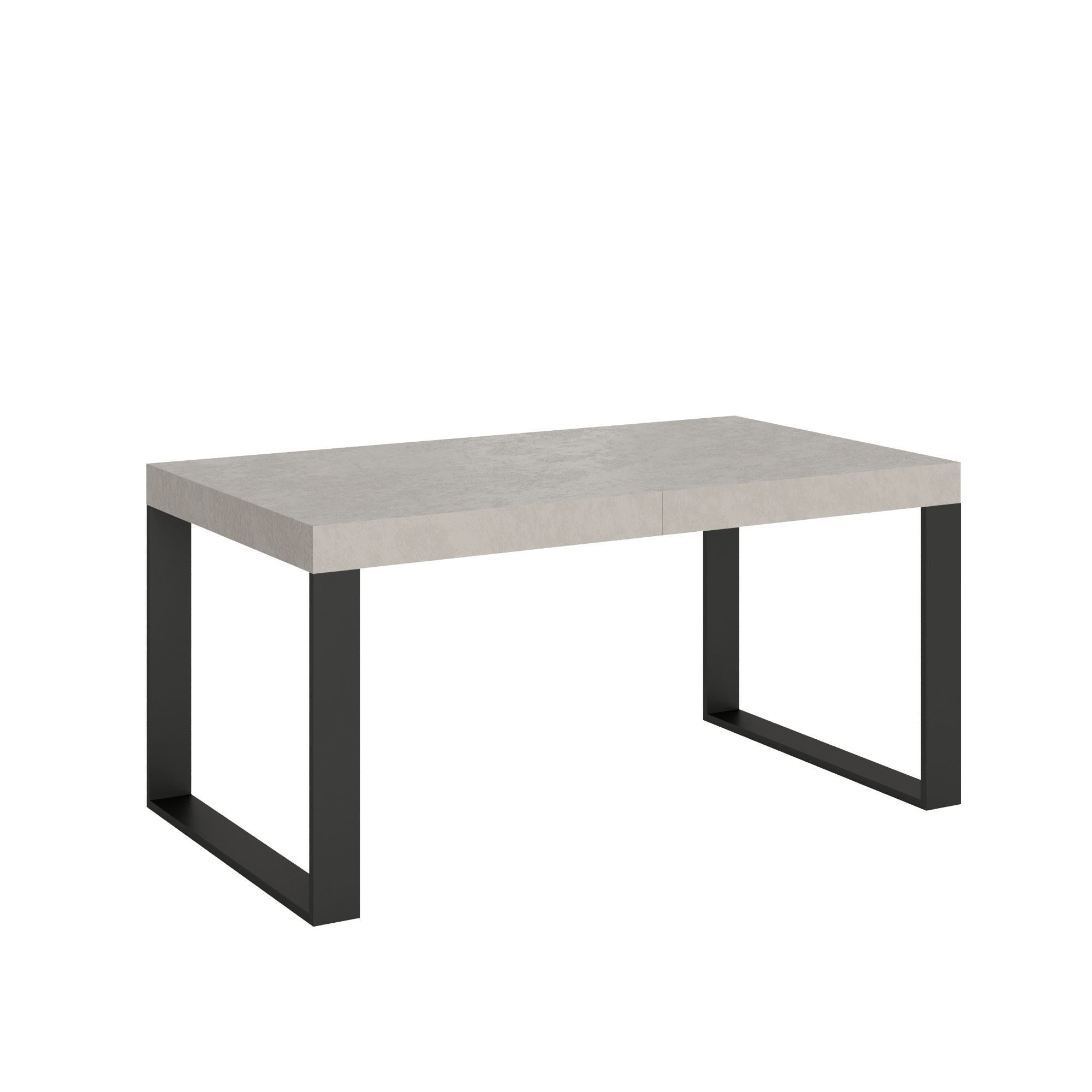 Mesa extensible 160/264x90 cm Tecno cachemir patas antracita - Itamoby
