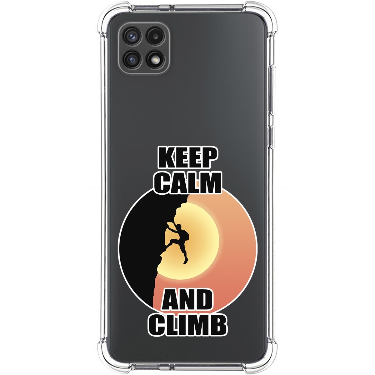 Tumundosmartphone Funda Silicona Antigolpes Samsung Galaxy A22 5G Diseño Hombre Escalada