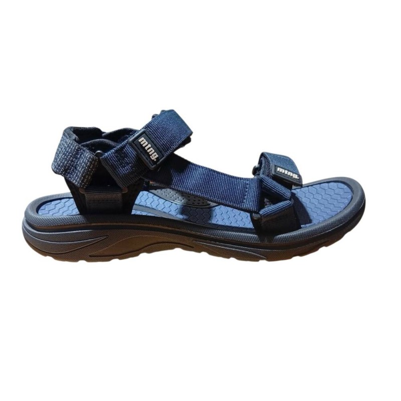 Sandalia Velcro Mustang Nylon 84660-c51383 Azul Hombre Trekking
