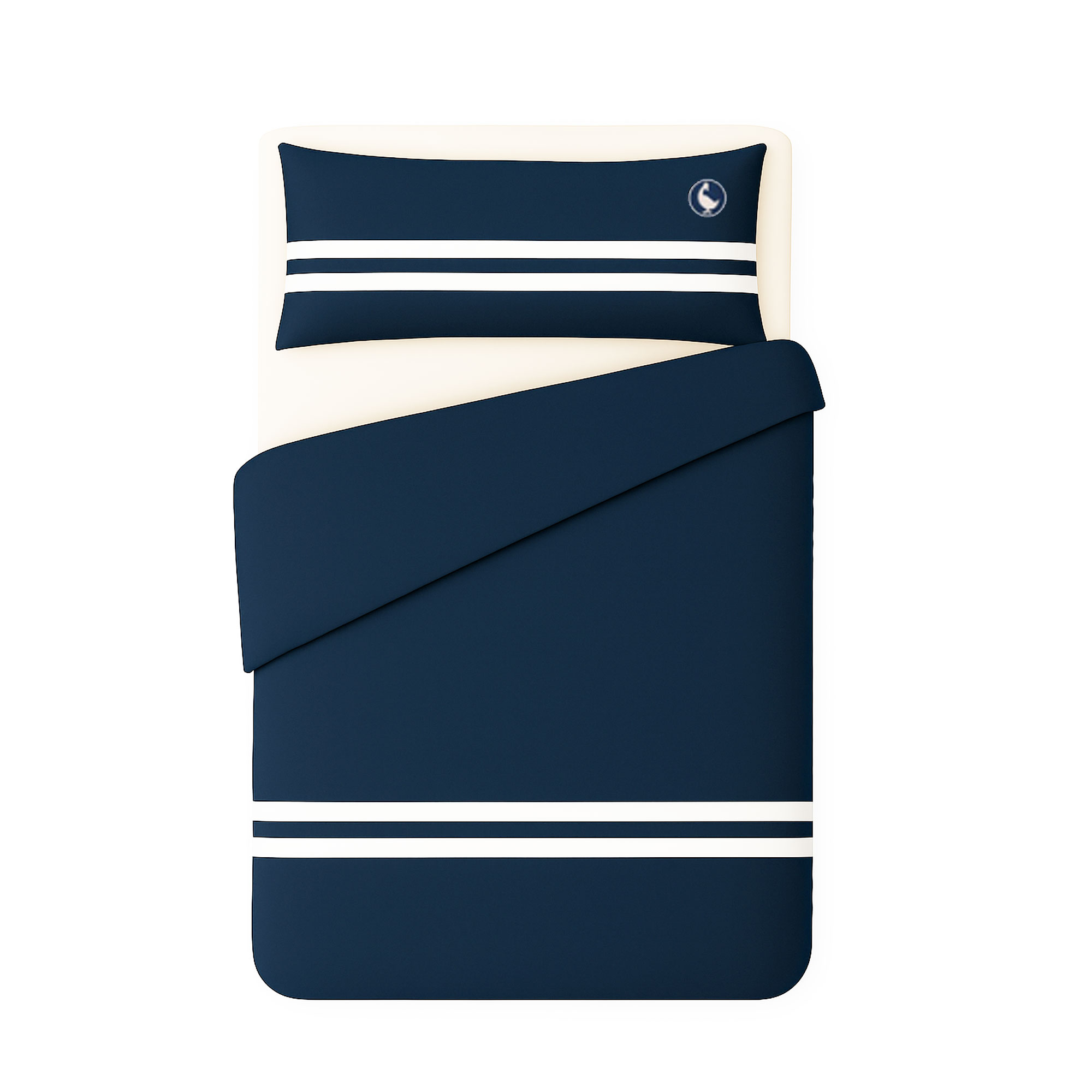 Juego de Cama Individual Funda Nórdica, Sábana y Funda Cojín - Color Crudo - 100% Algodón - El Ganso