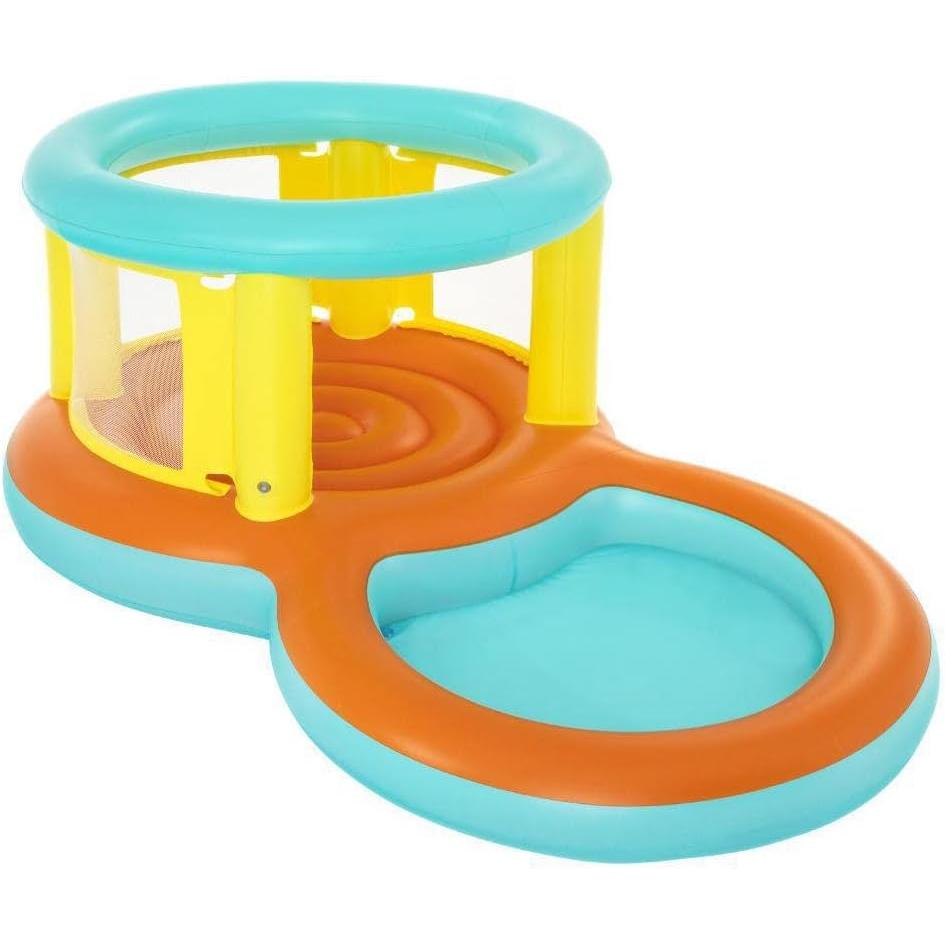 Piscina Inflable Bestway Jumptopia 239x142x102 cm - Centro de Juegos Acuáticos y Saltador para Niños de 3 a 6 Años, Capacidad 70 L
