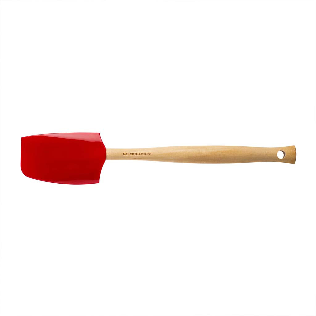 Espátula de Cocina Le Creuset Craft con Cabezal de Silicona Resistente a 250 °C, Mango de Madera, 28,5 cm