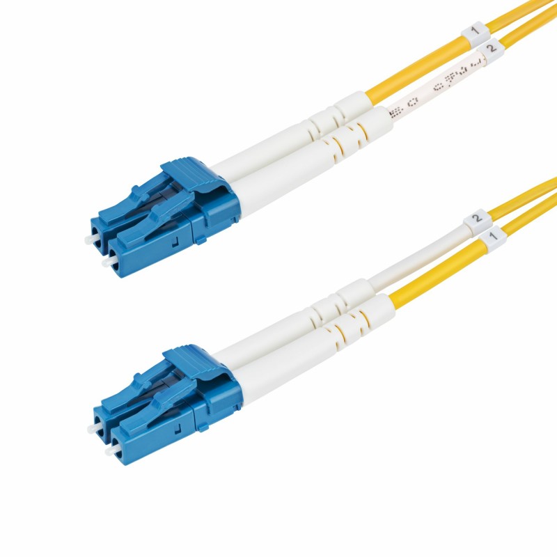 StarTech.com - Cable de Fibra Óptica Dúplex LC a LC (UPC) OS2 Monomodo de 2m - 9/125µm - 100G - Resistente a Dobleces - Low Inse SMDOS2LCLC2M