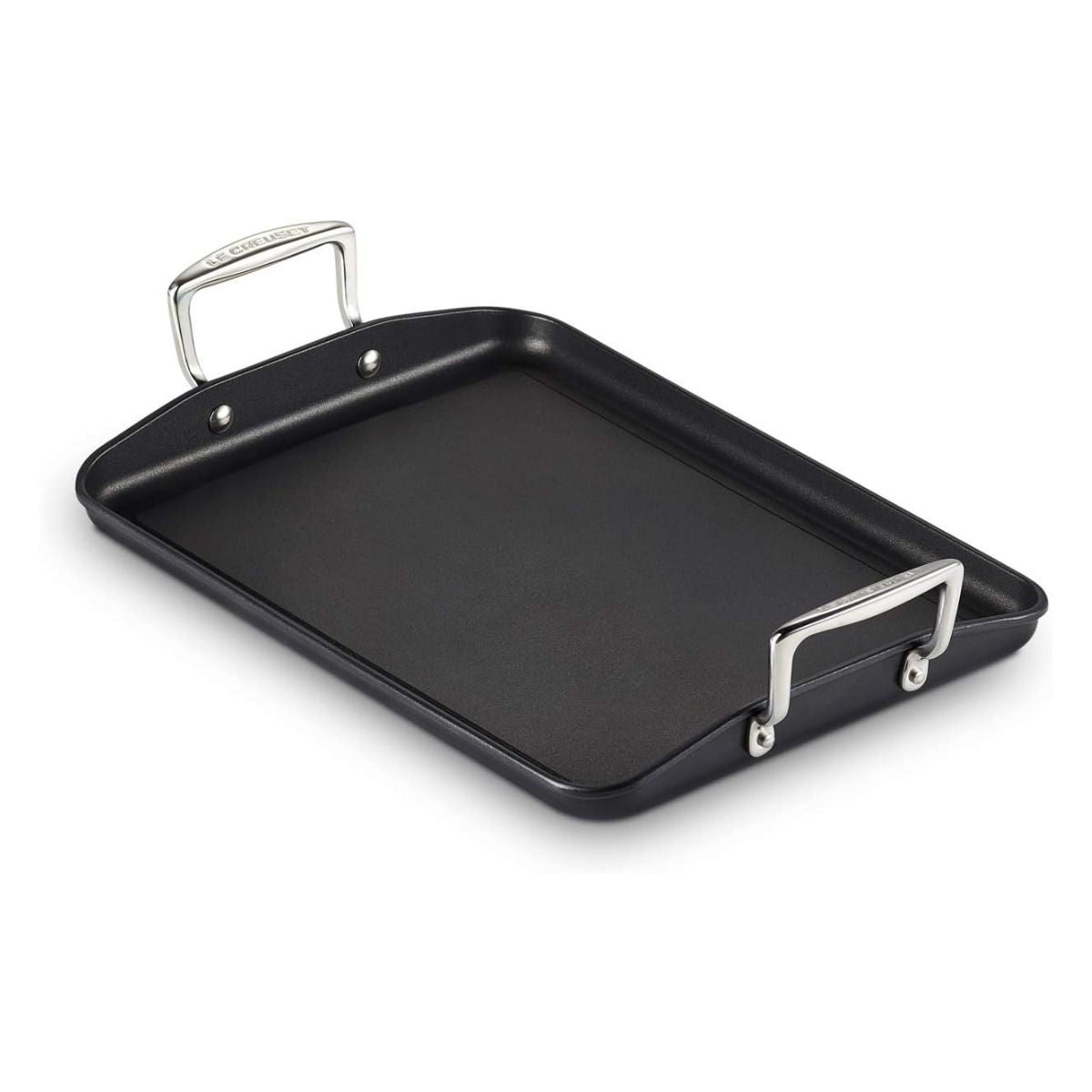 Parrilla Rectangular Lisa Antiadherente TNS PRO de Le Creuset, Fabricada en Aluminio Fundido con Revestimiento de 3 Capas, Apta para Inducción y Horno, 35 x 25 cm