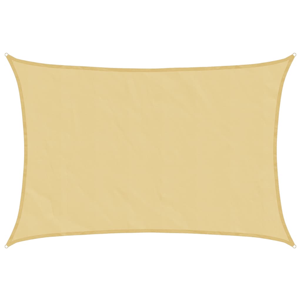 vidaXL Toldo de vela rectangular tela Oxford 3,5x5 m Color Antracita, Beige, Crema