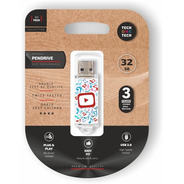 Techonetech be super video dream memoria usb 2.0 32gb (pendrive)