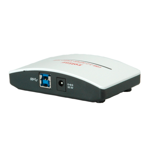 ROLINE USB 3.2 Gen 1 Hub Black and White, 4 Puertos, con Fuente de alimentación