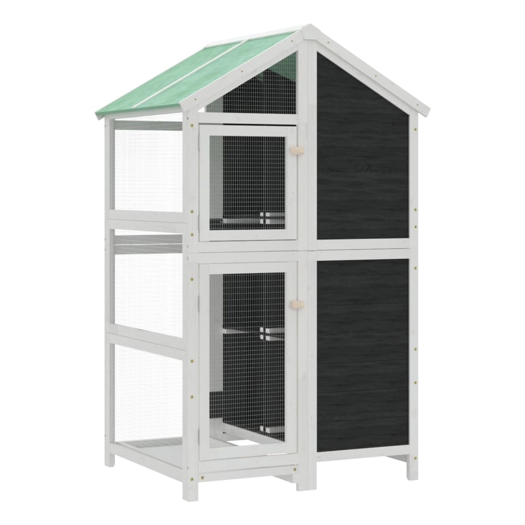 vidaXL Casita para pájaros moca 97x81x152 cm Color Moca,  Gris,  Marrón y mas