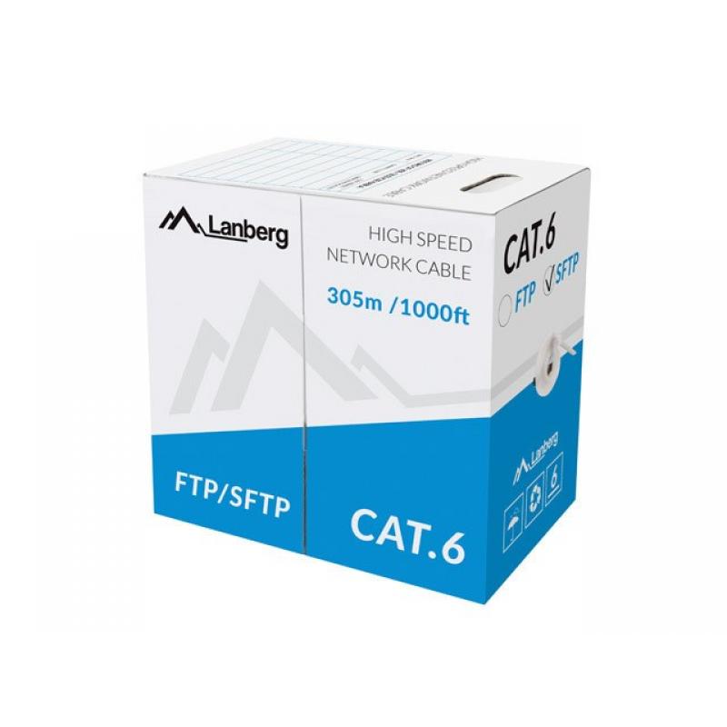 Lanberg LCS6-11CU-0305-S cable de red 305 m Cat.6 SFTP CPR+ Fluke passed Gris