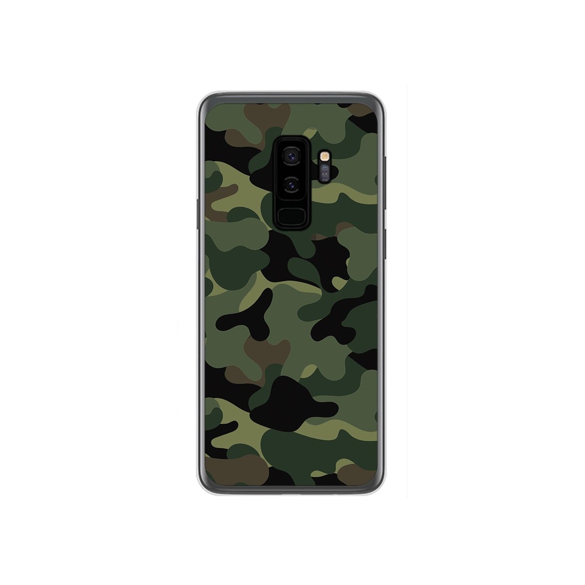Tumundosmartphone Funda Gel Tpu para Samsung Galaxy S9 Plus Diseño Camuflaje Dibujos