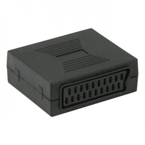 CABLEPELADO Adaptador Scart hembra | Acoplador 21 Pin Scart Hembra | Empalme Euroconector Negro