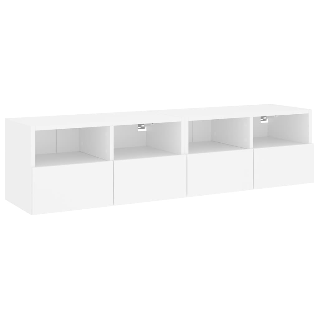 Vidaxl - Muebles TV de Pared 2 Uds. Madera Ingeniería 60x30x30 Cm - Blanco