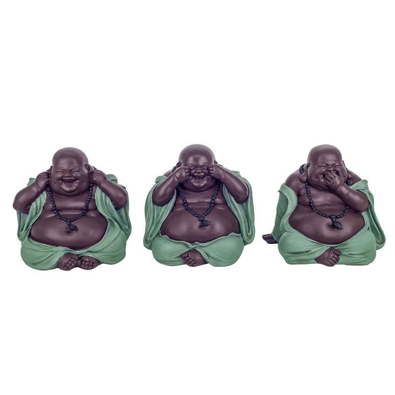 SIGNES GRIMALT Figura Buda Azul Resina Set 3 Unidades Decoración Hogar