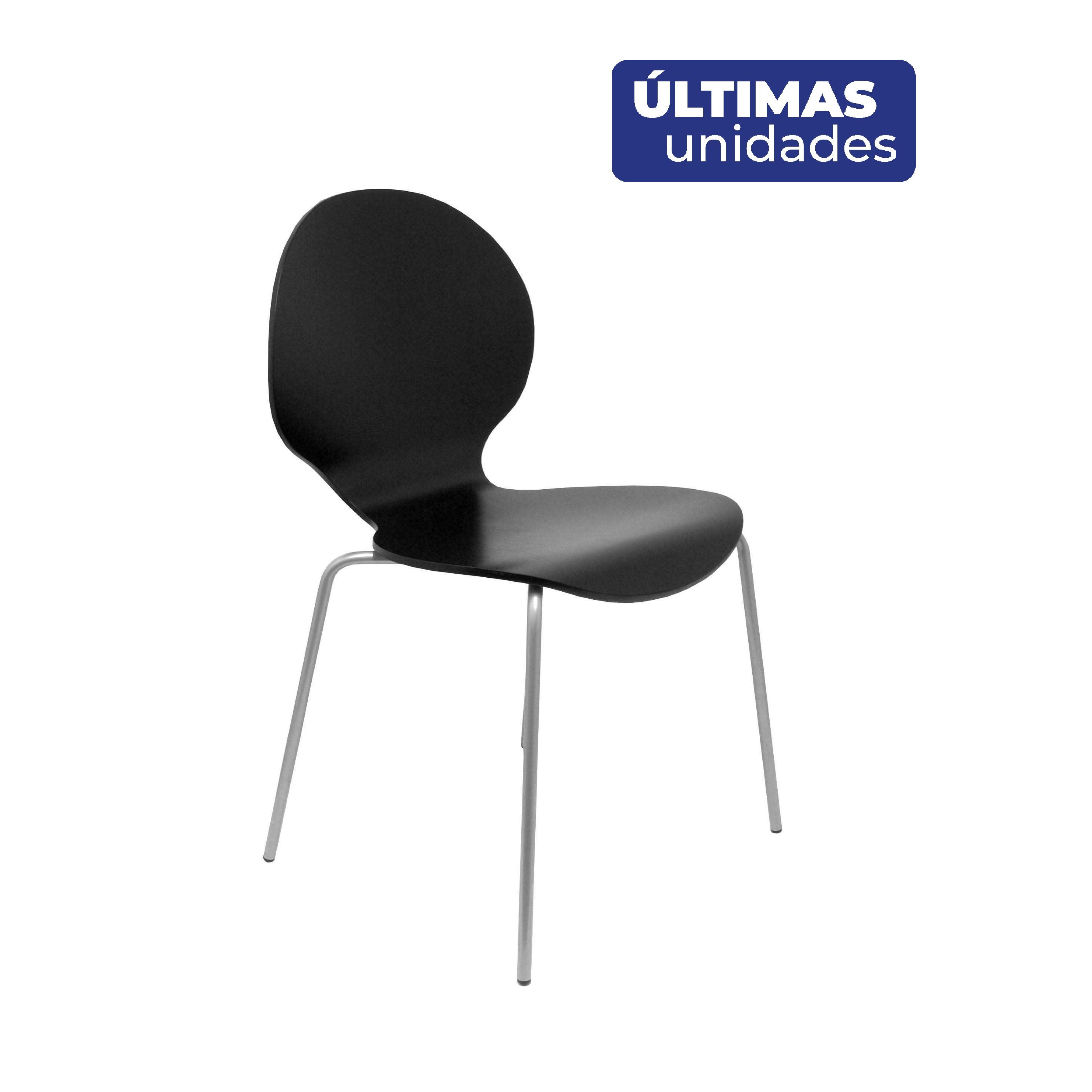 Piqueras Y Crespo Pack 4 Sillas Peñas Madera Negro - Sillas de Oficina para Casa