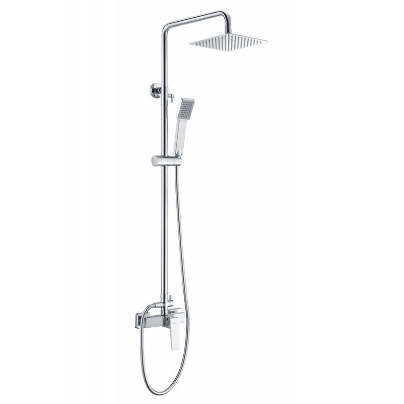 Imex Art BDAR025 columna de ducha de diseño moderno con barra extensible acabado cromado