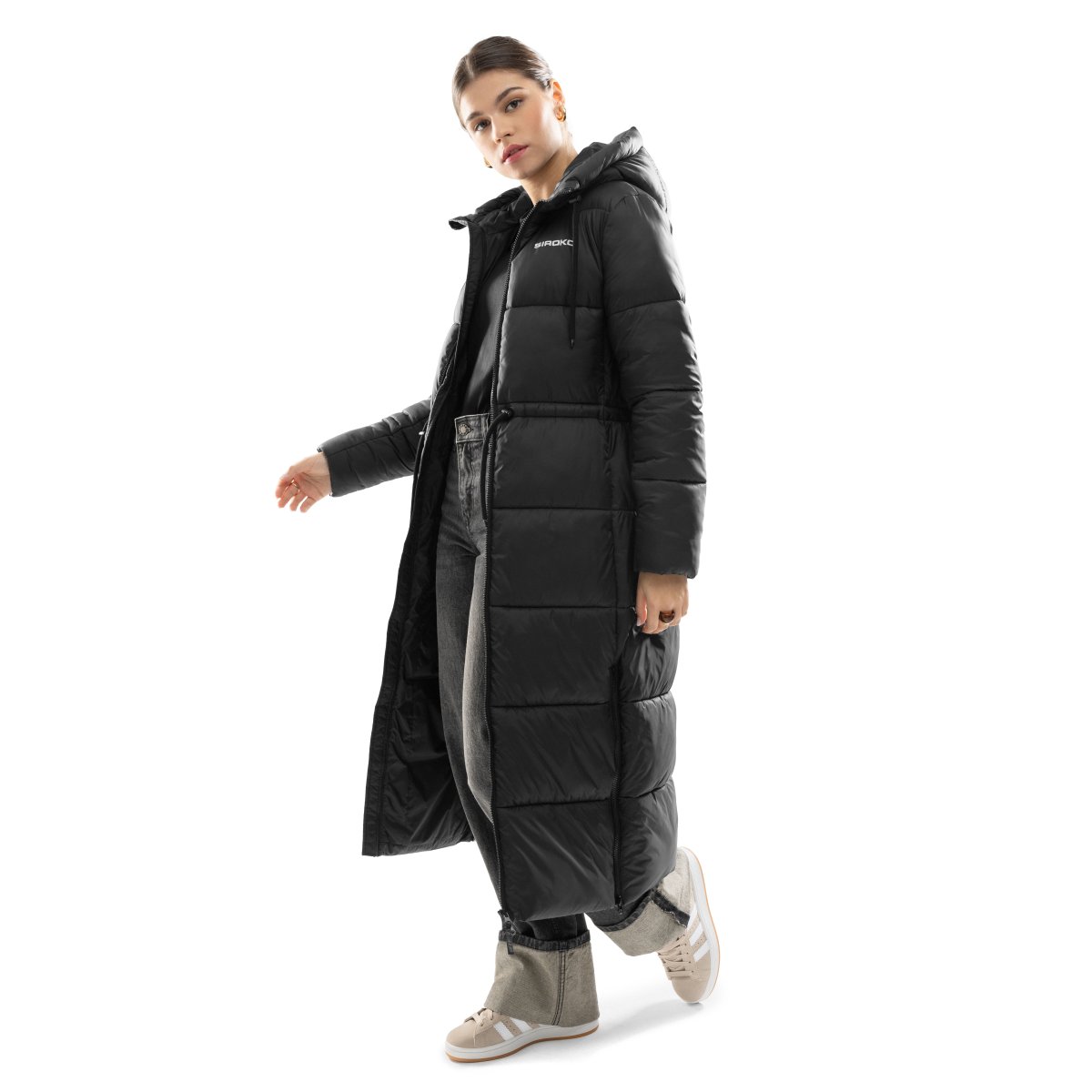 Siroko - Chaqueta Larga Acolchada Casual para Mujer_