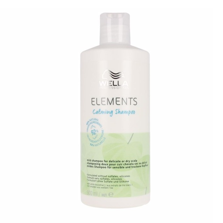 Wella Professionals Elements Calming Shampoo / Champú suave especialmente formulado para calmar y equilibrar el cuero cabelludo sensible.
