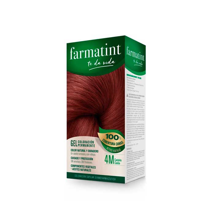Farmatint Tinte de Cabello 4M Castaño Caoba - Cobertura 100% Canas