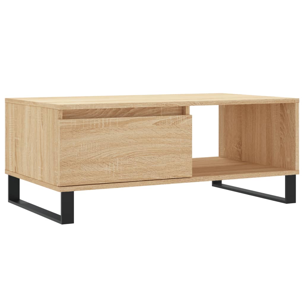 Vidaxl Mesa de Centro Madera Contrachapada 90x50x36,5 Cm Blanco
