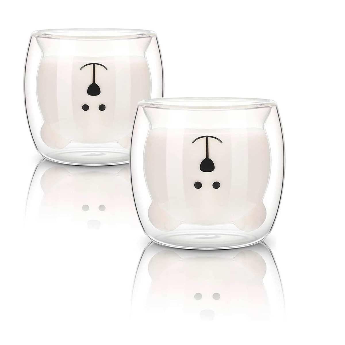 Set 2 Vasos doble Cristal de 250 ml de Oso