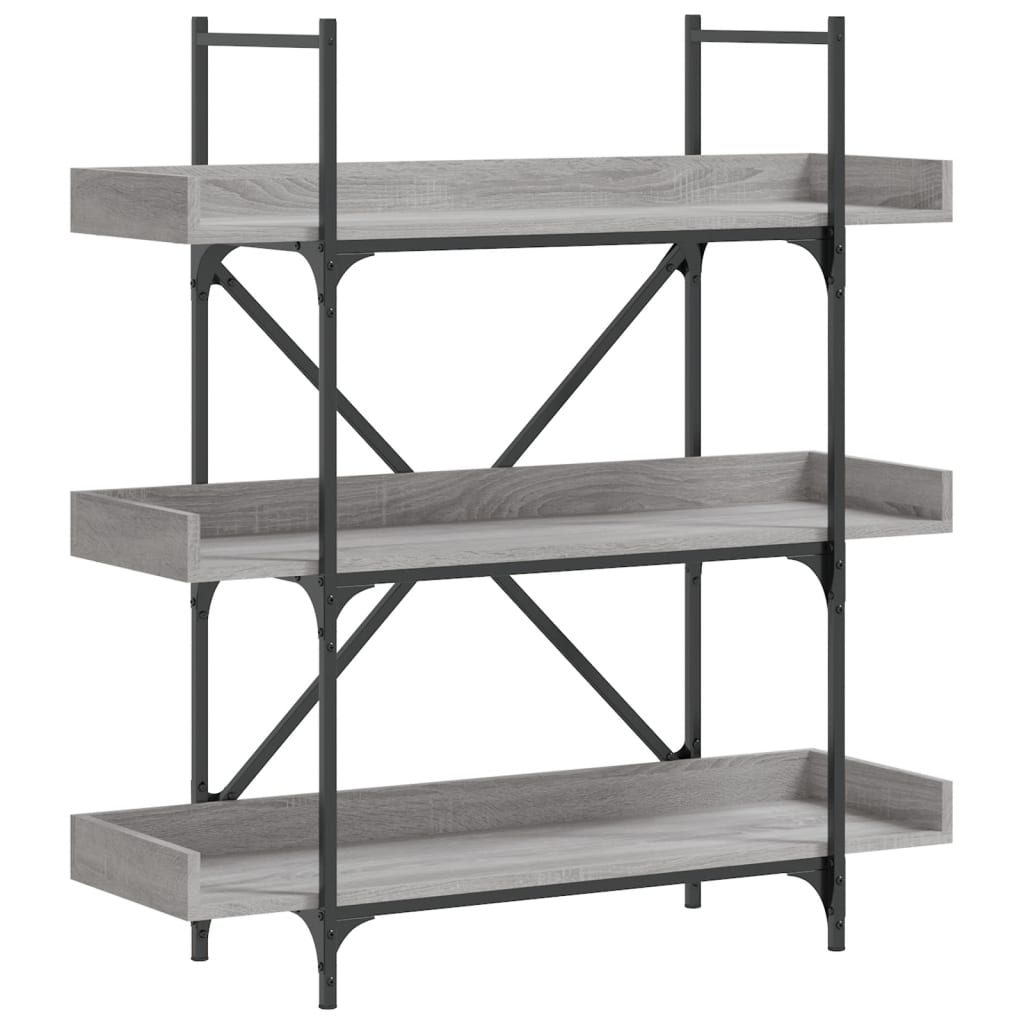 Vidaxl Librería de 3 Estantes Madera Gris Sonoma 100x33x108,5 Cm