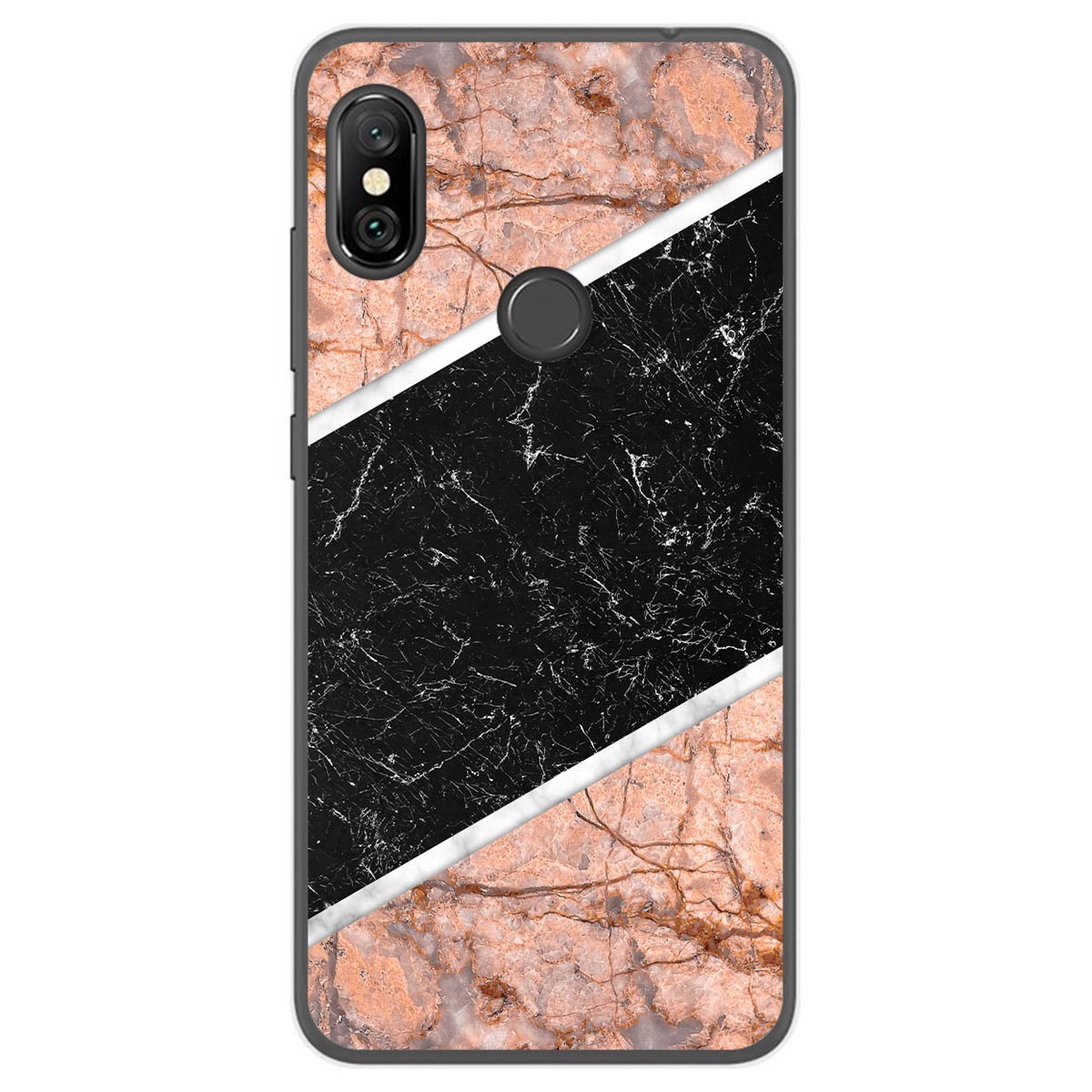 Tumundosmartphone Funda Gel Tpu para Xiaomi Redmi Note 6 Pro diseño Mármol 07 Dibujos