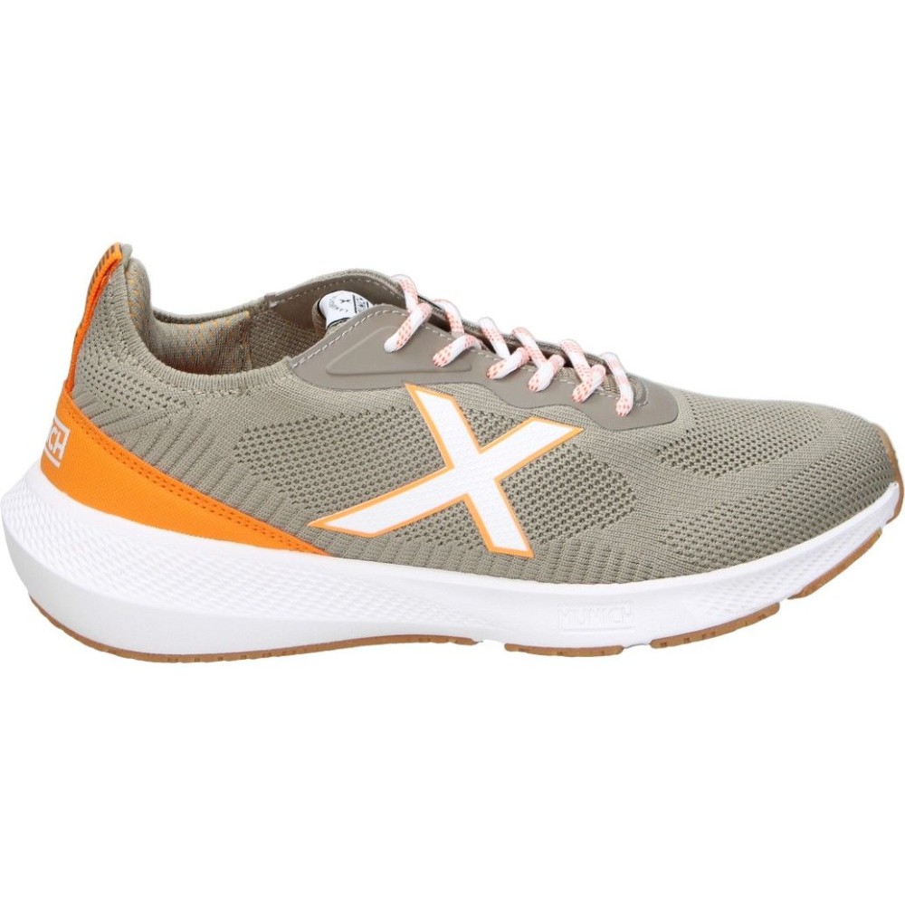 MUNICH | Zapatillas Munich Loop Knit 01 para Hombre – Deportiva Beige con Detalles en Naranja – Sneakers con Cordones – Cómodas y Versátiles – Estilo Casual – Modelo 4991001