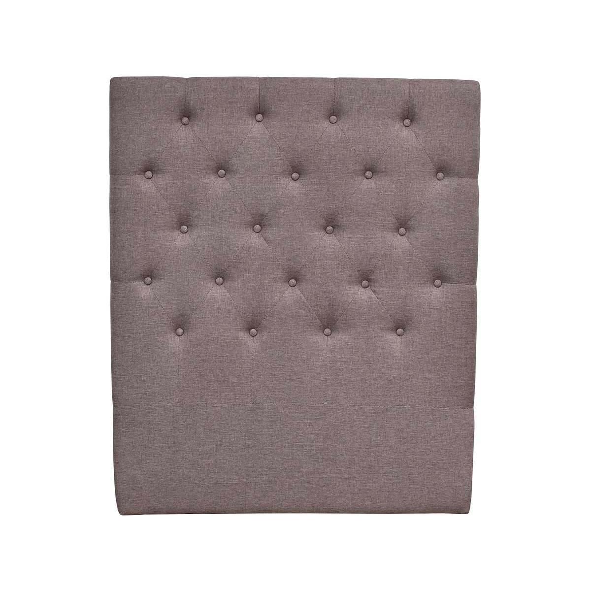 Habitat y Jardin - Cabecero de cama acolchado  90 cm "DÉCO" en tela - Topo