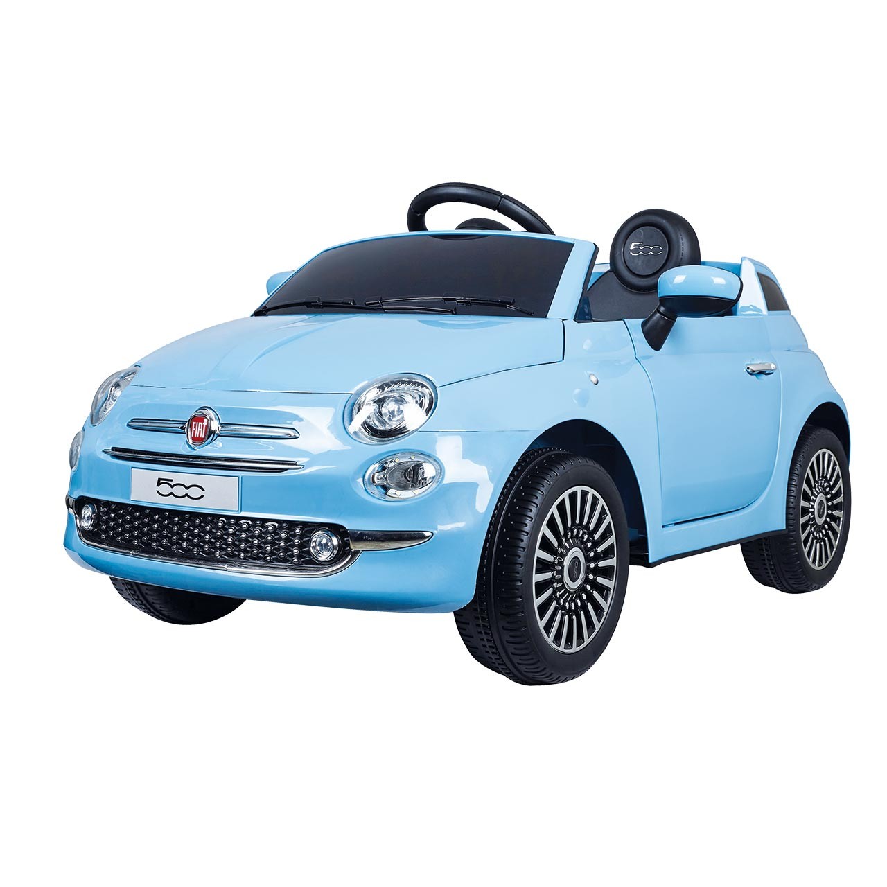 Tachan. Fiat 500 azul de 6V. coche montable con radiocontrol. juguetes para niños y niñas +3 años (Cpa ToyGroup. 711T00643)