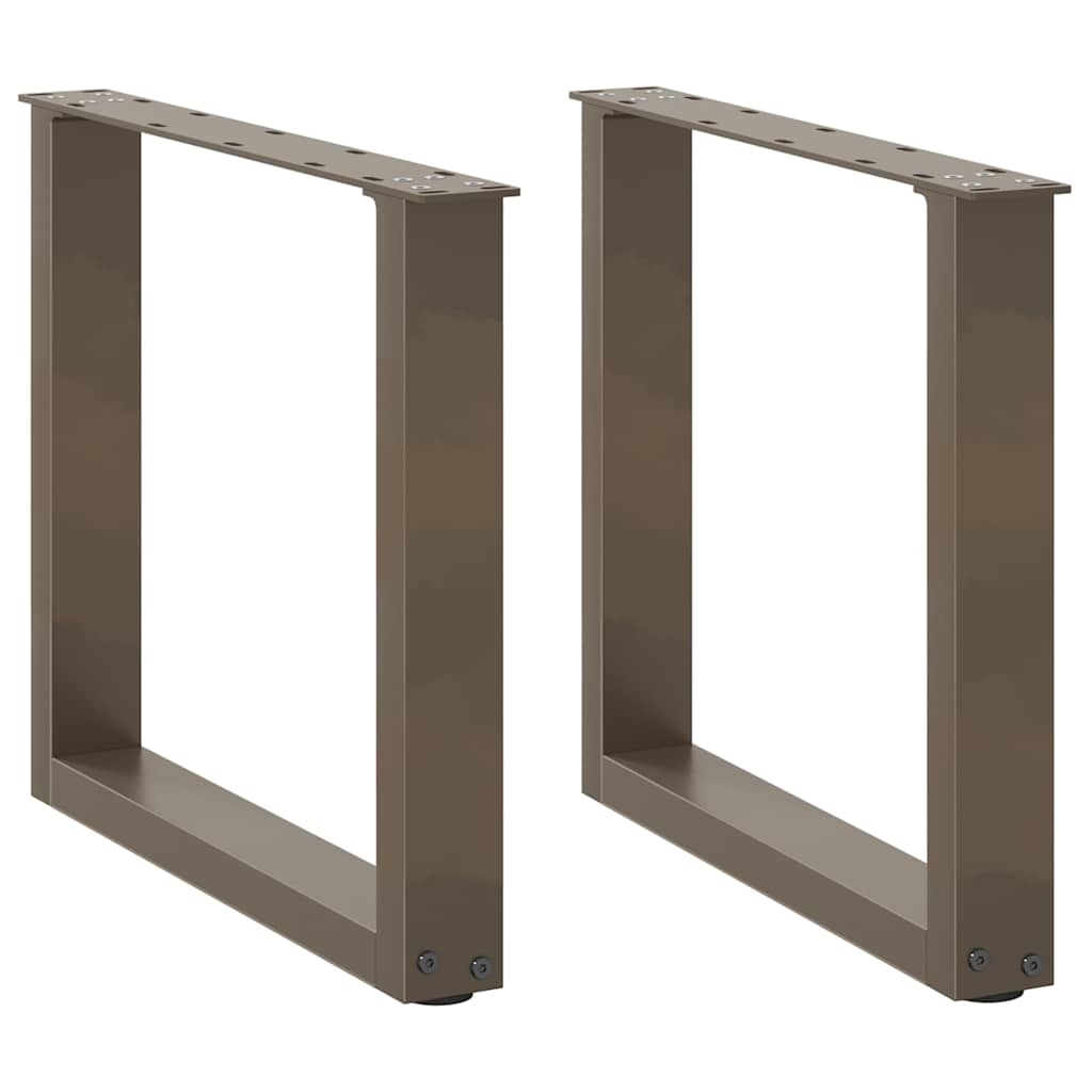 vidaXL Patas para mesa de centro en forma de U (2 unidades) 50 x (42-43) cm, acero