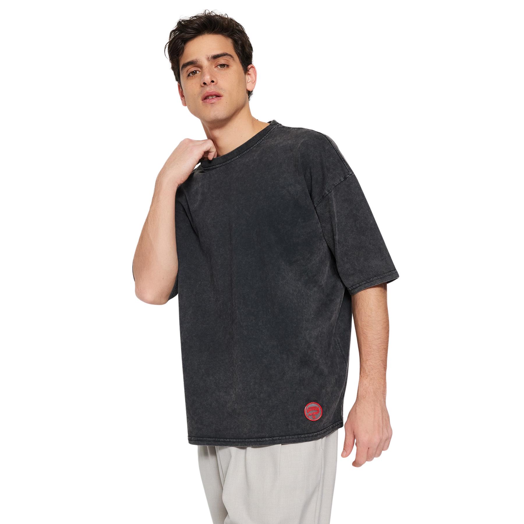 Trendyol Premium Indigo Oversize/Wide Cut Faded Effect 100% Cotton T-Shirt Tmnss23Ts00153