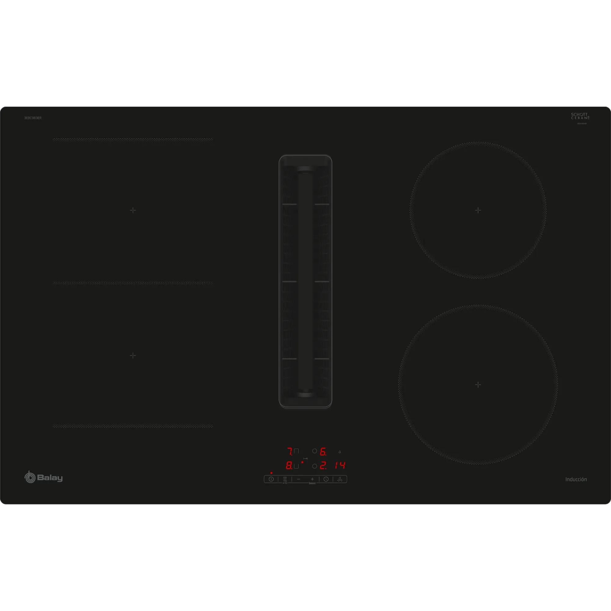 Balay 3EBC983ER hobs Negro Integrado 80 cm 4 zona(s)