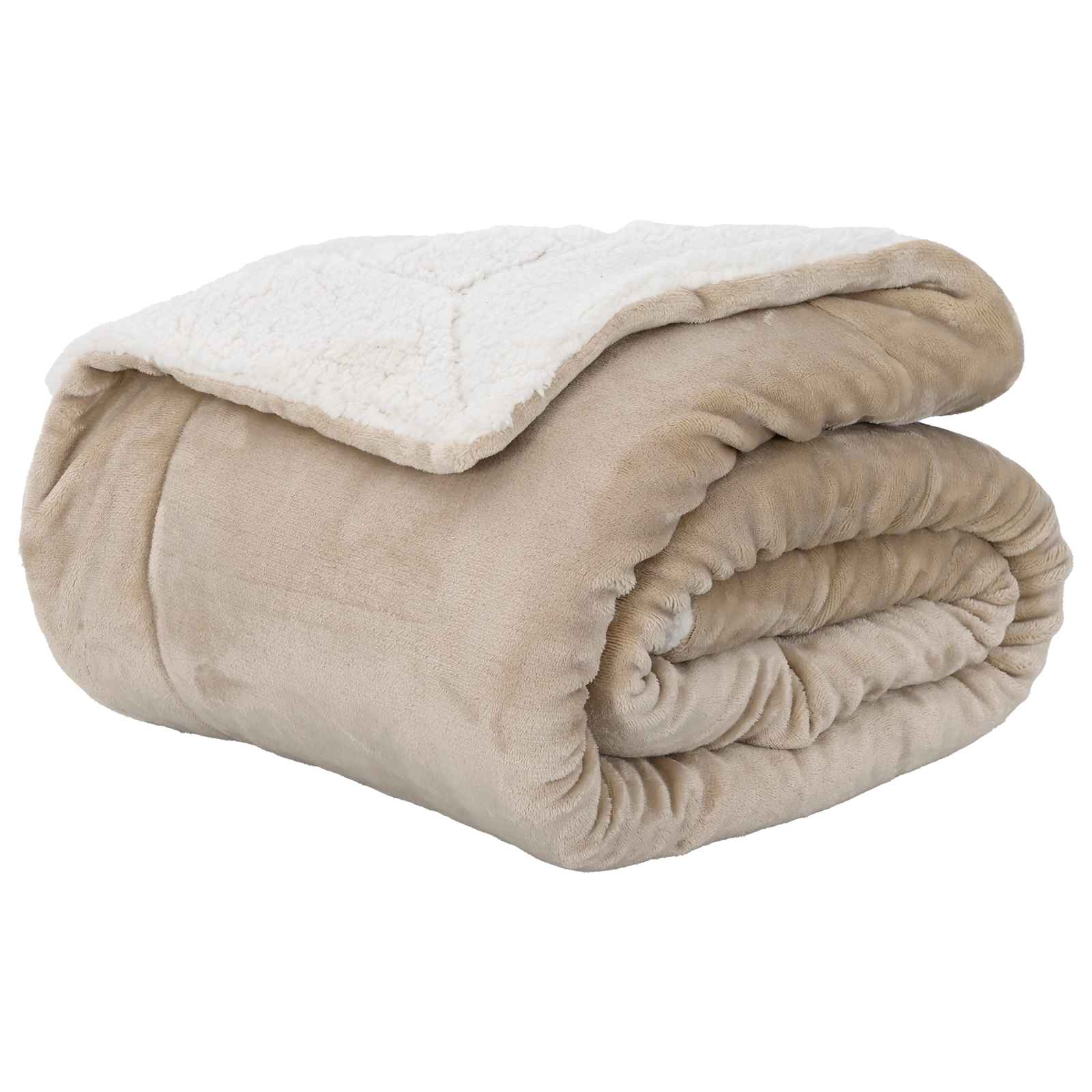 vidaXL Manta Beige 240 x 270 cm Lana