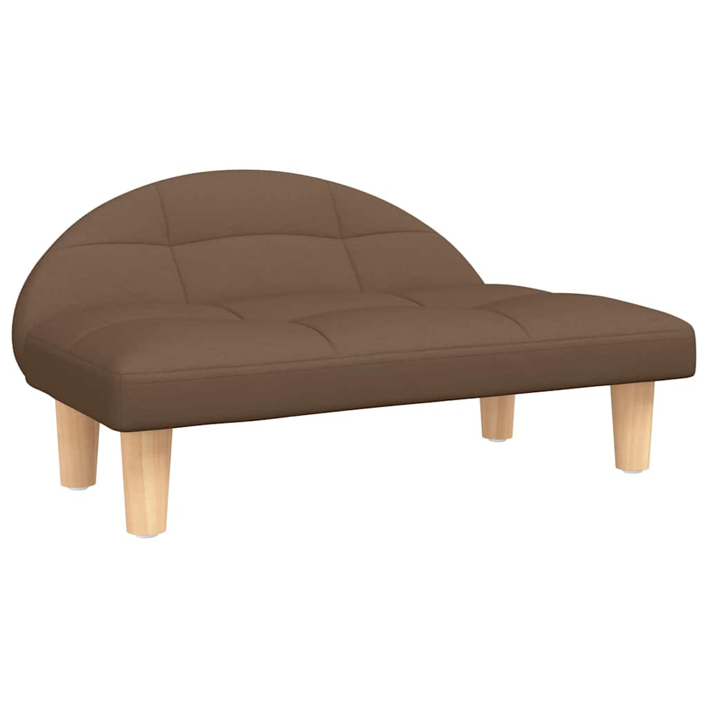 vidaXL Cama para perros de tela marrón 70x52x30 cm