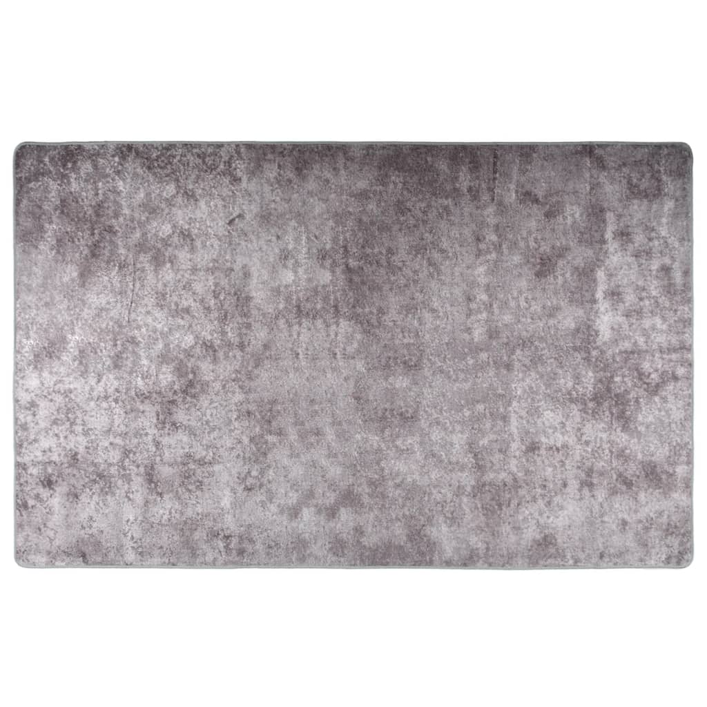 Vidaxl Alfombra Lavable Antideslizante 160x230 Cm - Color Beige y Dorado - Antracita - Gris - Alfombras de área - Piso para Sala de Estar