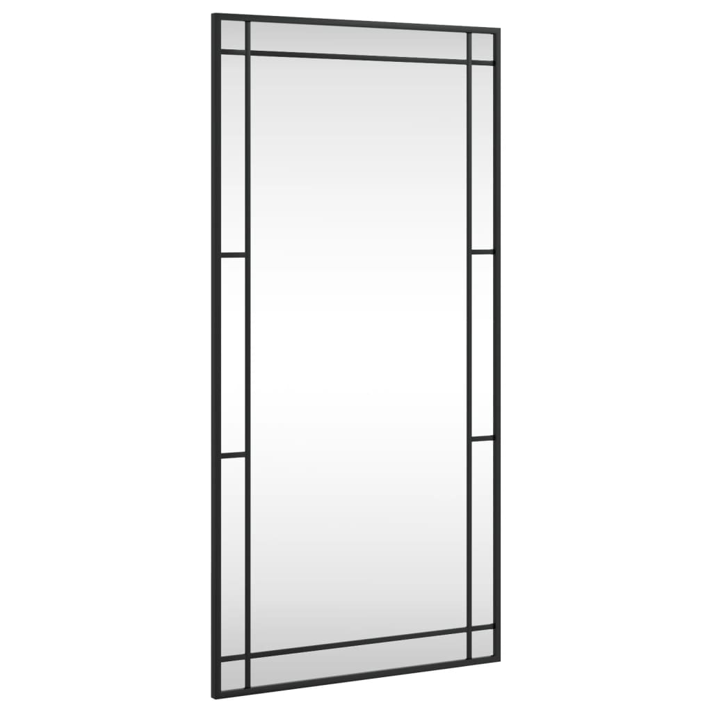 vidaXL Espejo de Pared Cuadrado Decoración Colgante para Salón Hierro Negro Dimensiones 30 x 30 cm, 40 x 40 cm, 30 x 60 cm y mas