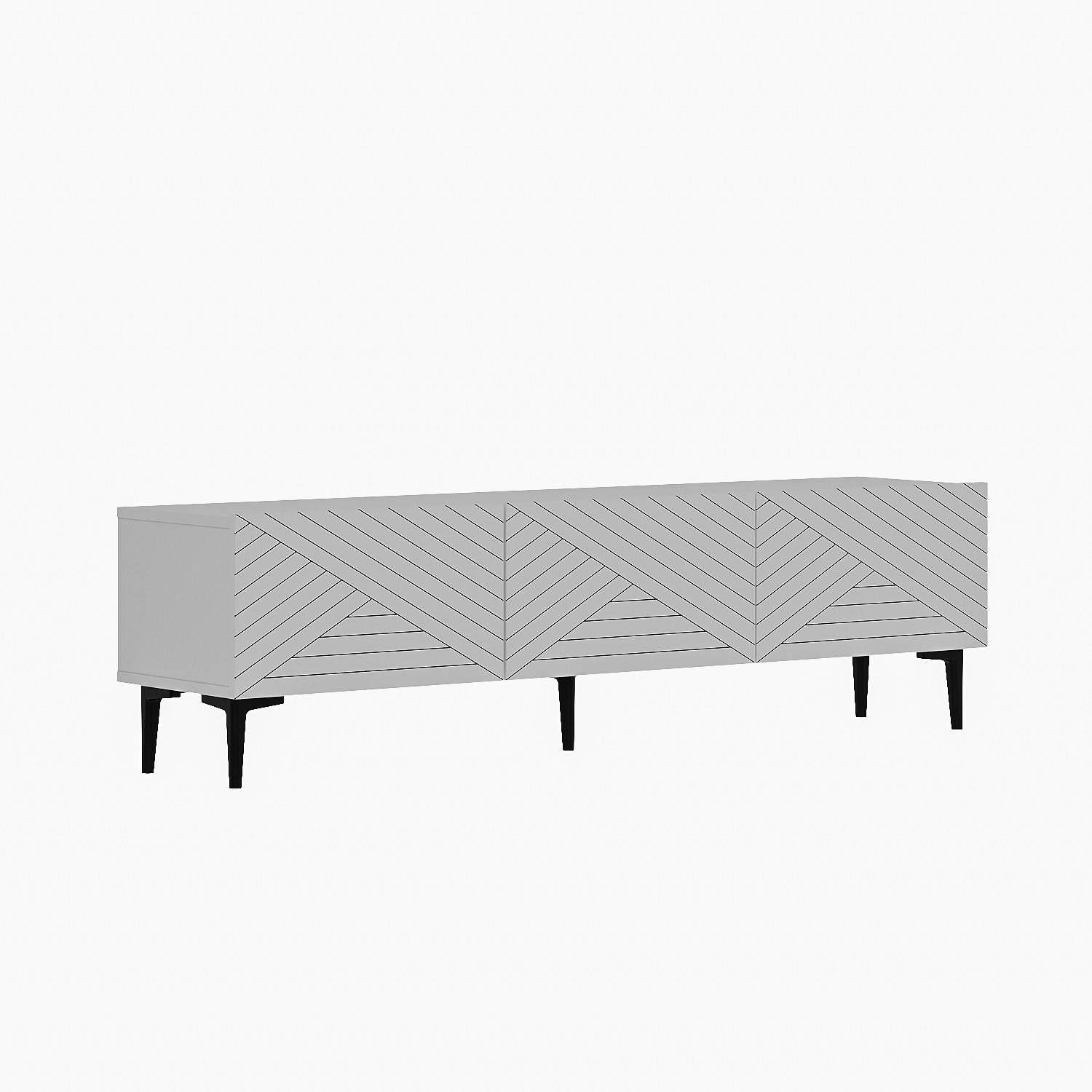 Habitat y Jardin - Soporte de TV de madera "Felix" - 160 x 31 x 44 cm - Blanco